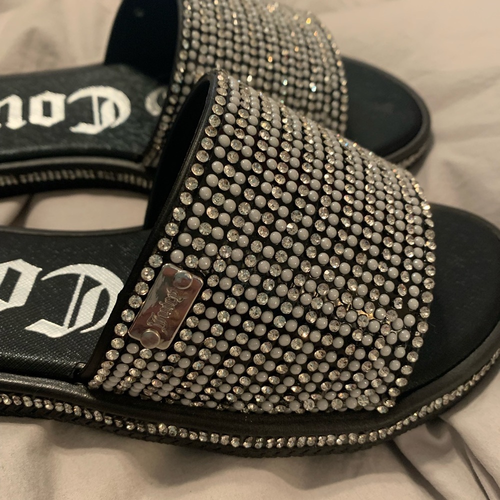 Juicy Couture slide sandals Size 7 Black